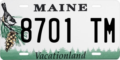 ME license plate 8701TM