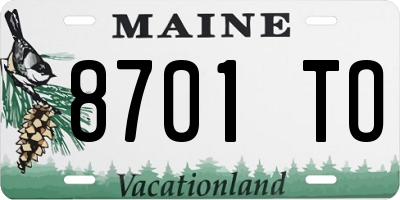ME license plate 8701TO