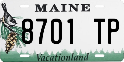 ME license plate 8701TP
