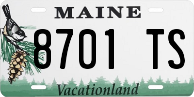 ME license plate 8701TS