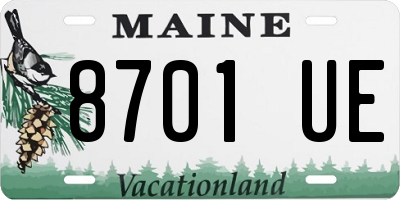 ME license plate 8701UE