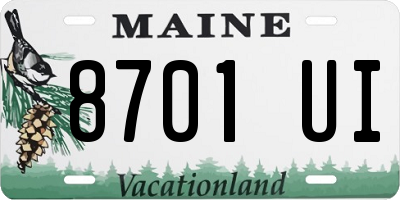 ME license plate 8701UI