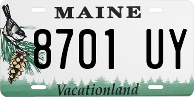 ME license plate 8701UY