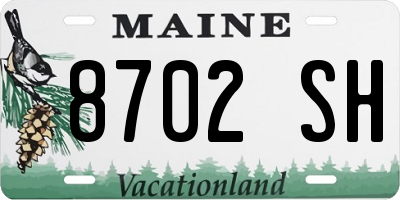 ME license plate 8702SH