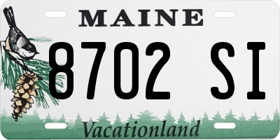 ME license plate 8702SI