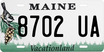 ME license plate 8702UA