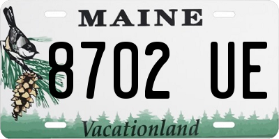ME license plate 8702UE