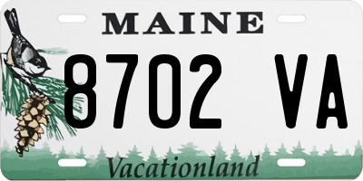ME license plate 8702VA