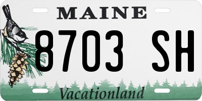 ME license plate 8703SH