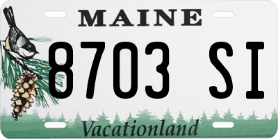 ME license plate 8703SI