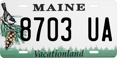 ME license plate 8703UA