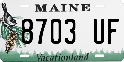 ME license plate 8703UF