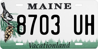 ME license plate 8703UH