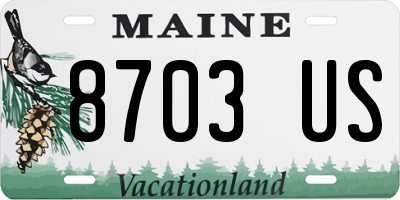 ME license plate 8703US