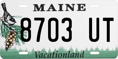 ME license plate 8703UT