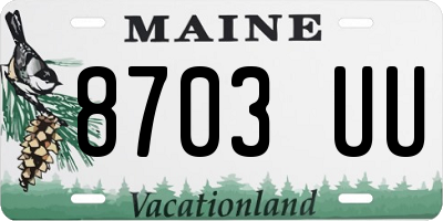 ME license plate 8703UU