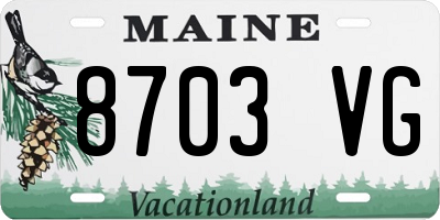 ME license plate 8703VG