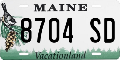 ME license plate 8704SD