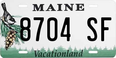 ME license plate 8704SF