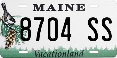 ME license plate 8704SS