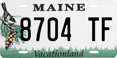 ME license plate 8704TF