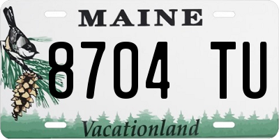ME license plate 8704TU