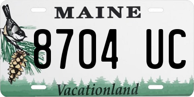 ME license plate 8704UC