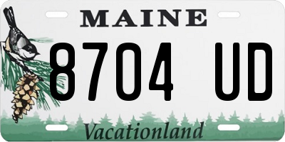 ME license plate 8704UD