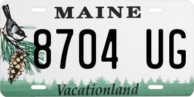 ME license plate 8704UG