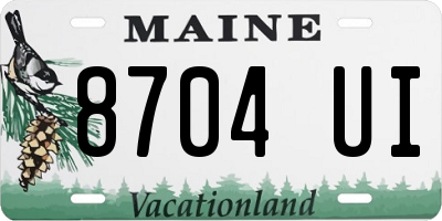 ME license plate 8704UI