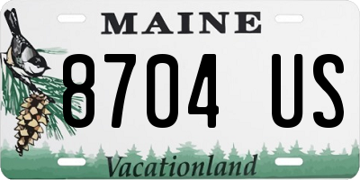 ME license plate 8704US