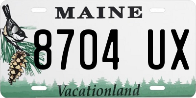 ME license plate 8704UX