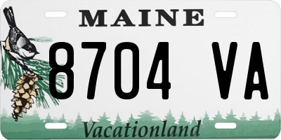 ME license plate 8704VA