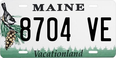 ME license plate 8704VE