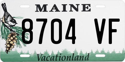 ME license plate 8704VF