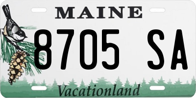 ME license plate 8705SA