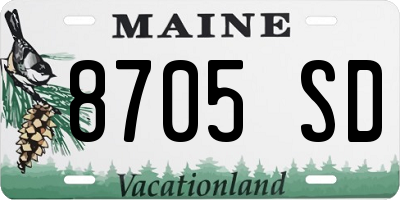 ME license plate 8705SD