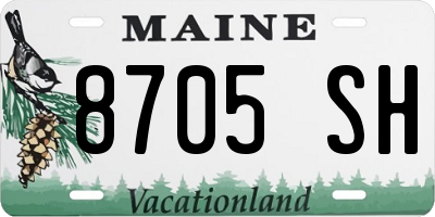 ME license plate 8705SH