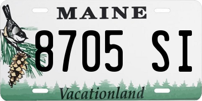 ME license plate 8705SI