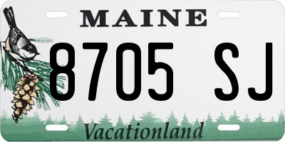 ME license plate 8705SJ