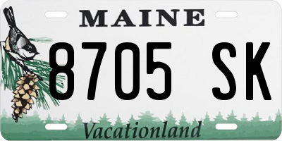 ME license plate 8705SK