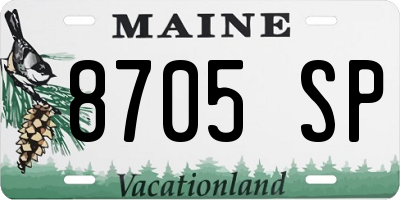 ME license plate 8705SP