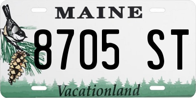 ME license plate 8705ST