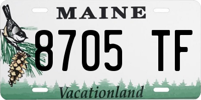 ME license plate 8705TF