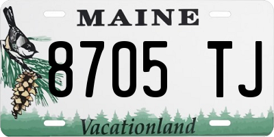 ME license plate 8705TJ