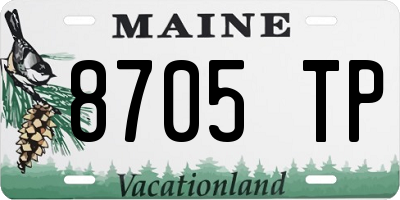 ME license plate 8705TP