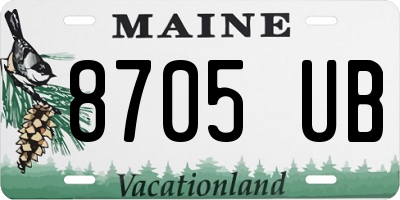 ME license plate 8705UB
