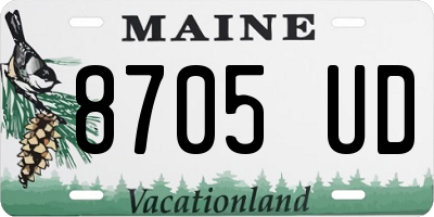ME license plate 8705UD