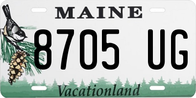 ME license plate 8705UG