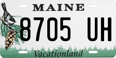 ME license plate 8705UH